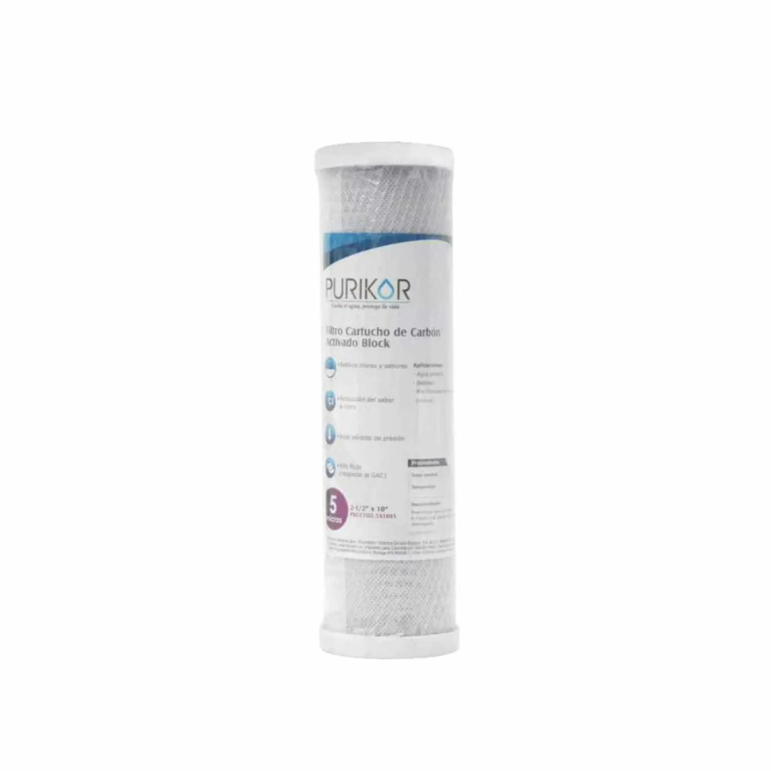 Filtro cartucho de carbón activado block (CTO)